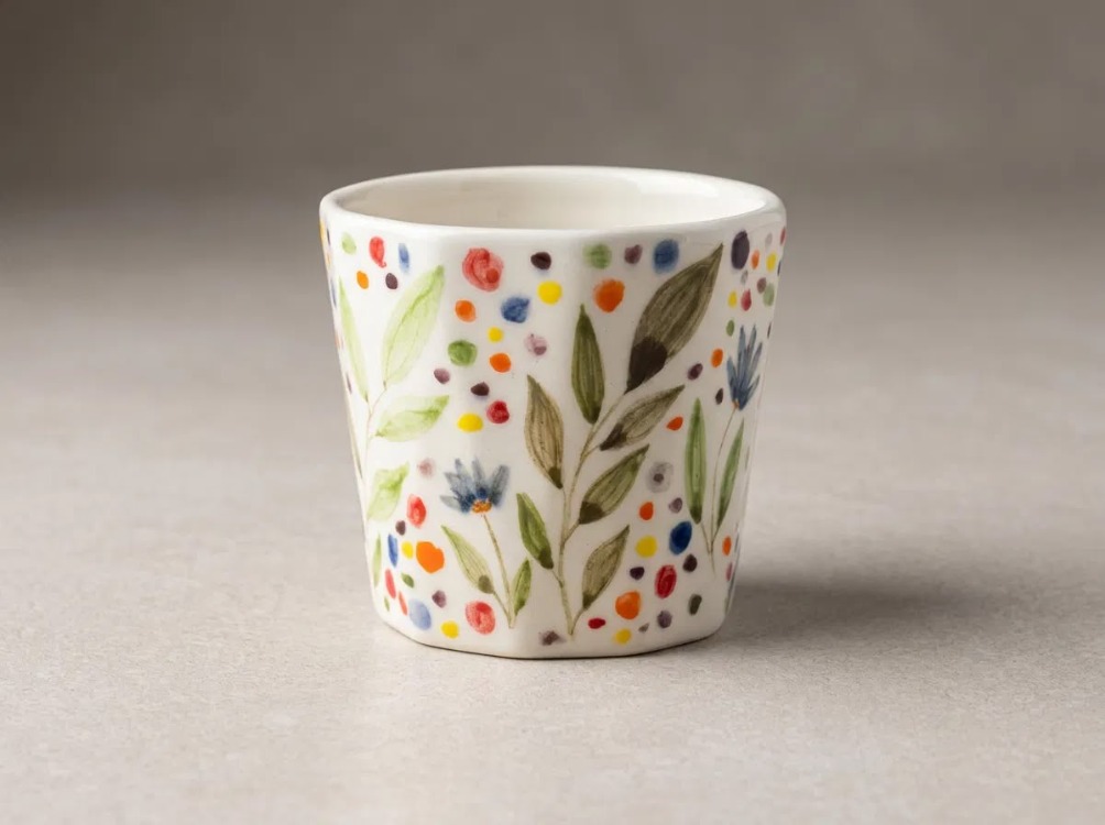 Renkli Bahçe – Stoneware Bardak