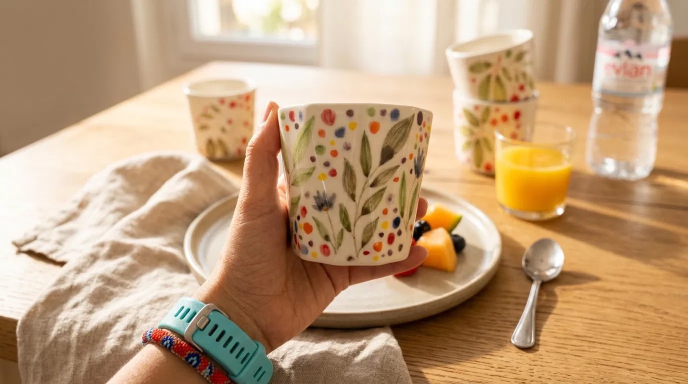 Renkli Bahçe – Stoneware Bardak