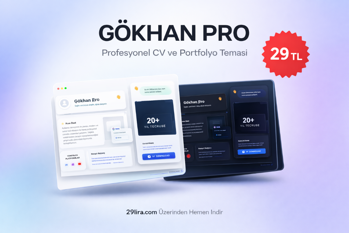 Gökhan Pro - Yeni Nesil Bento Grid Kişisel Portfolyo ve Özgeçmiş Teması