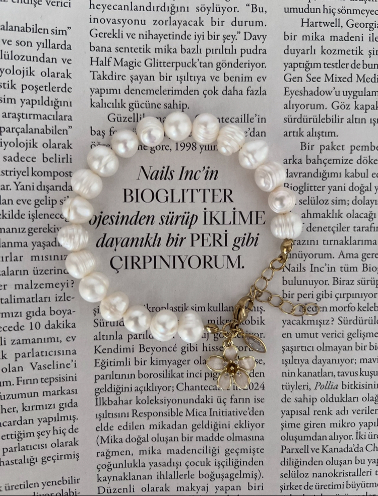Sedef Çiçek İnci Bileklik
