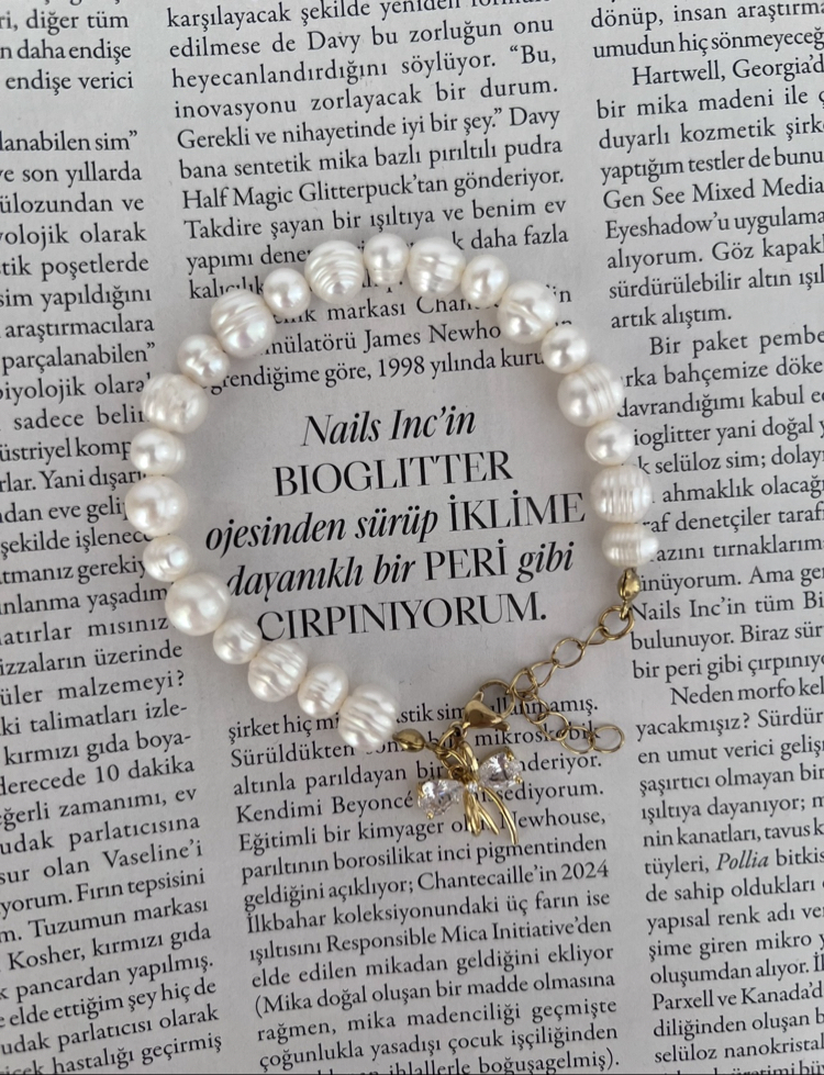 Taşlı Fiyonk Küçük&Büyük İncili Bileklik