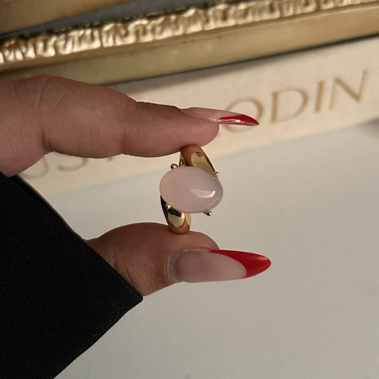 Gold Pastel Pembe Yüzük | VİP
