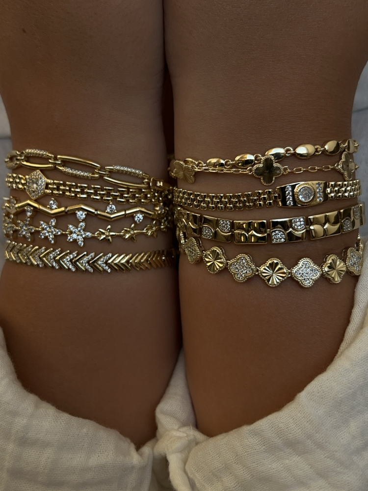 Gold Yonca Bileklik | VİP