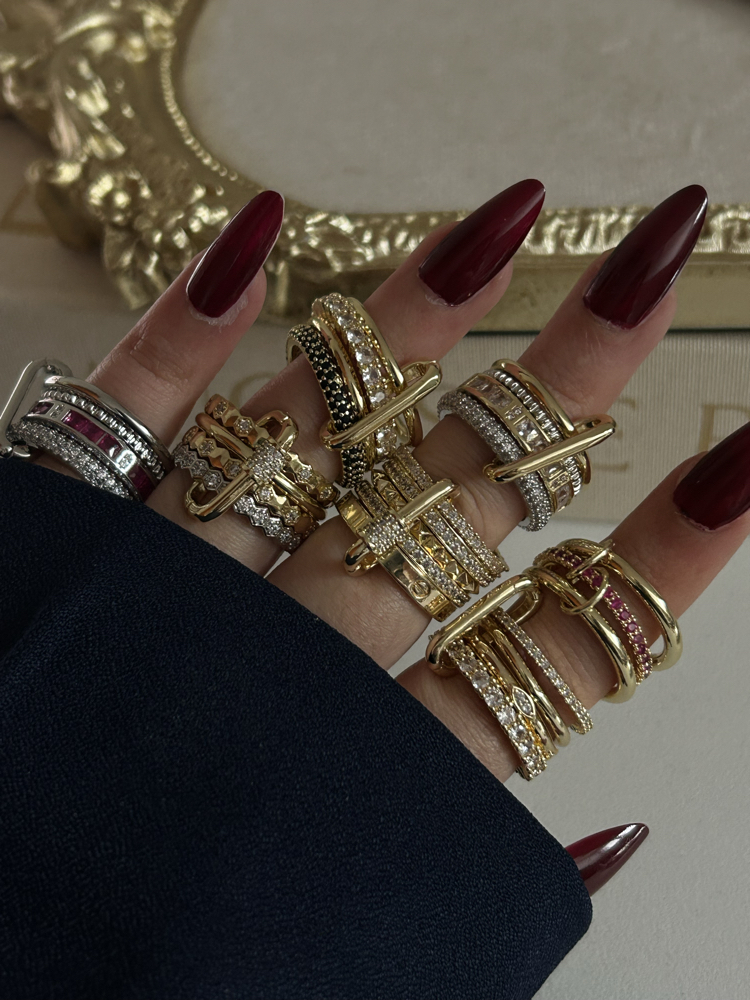 Gold Spiralli Yüzük | VİP