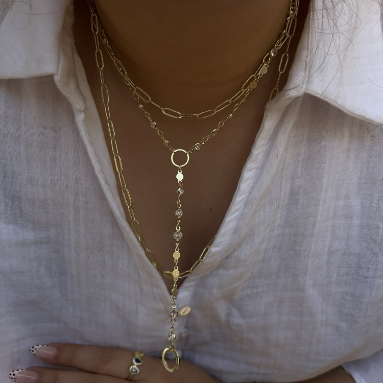 Gold Damla Taş Kolye | VİP 