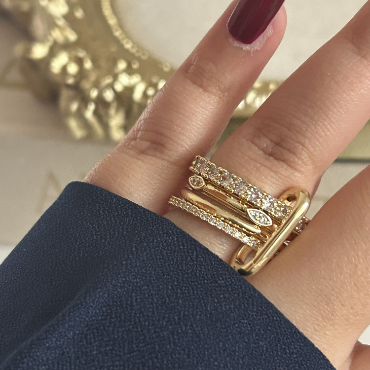 Gold Spiralli Yüzük | VİP