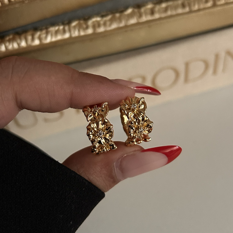 Gold Çiçek Küpe | Xuping