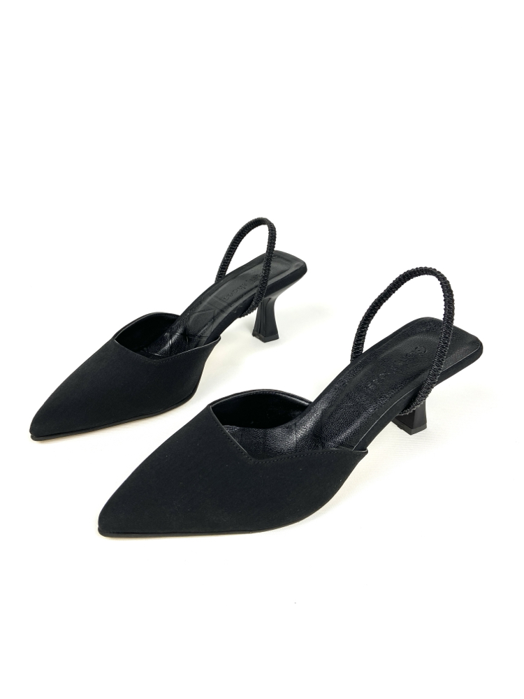 Siyah zara 6 cm topuklu ayakkabı