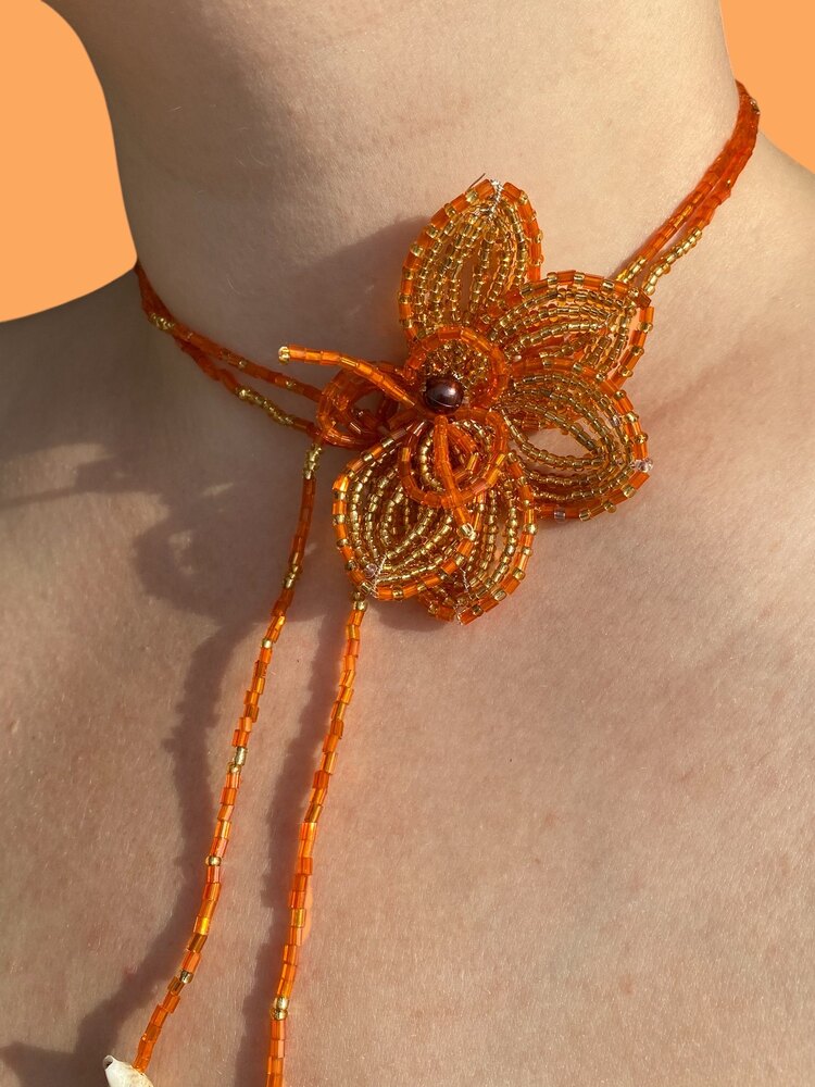 İbiza Girl Çiçek kolye | Handmade