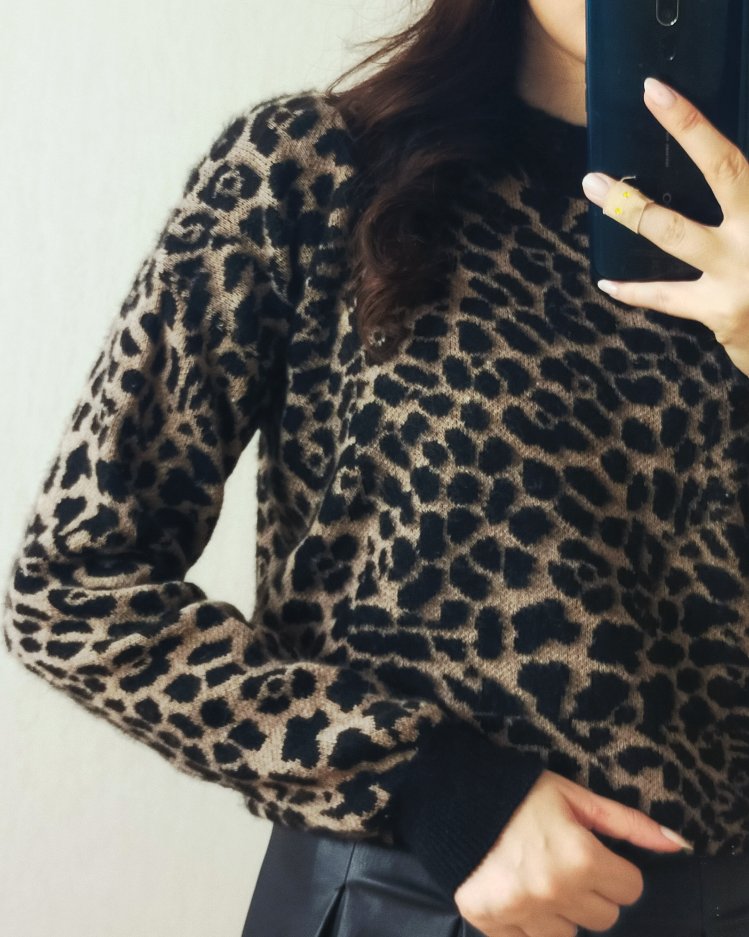 Leopar Desenli Kazak 
