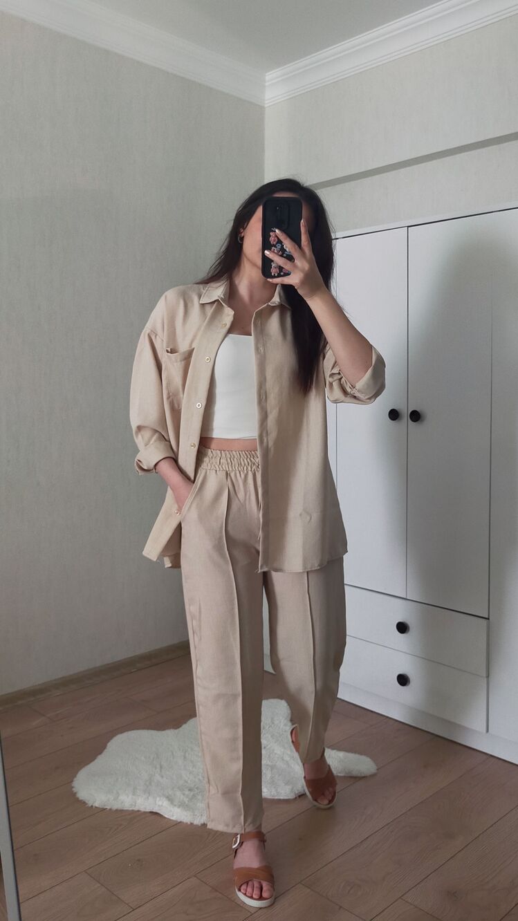Zara Model Bej Takım 