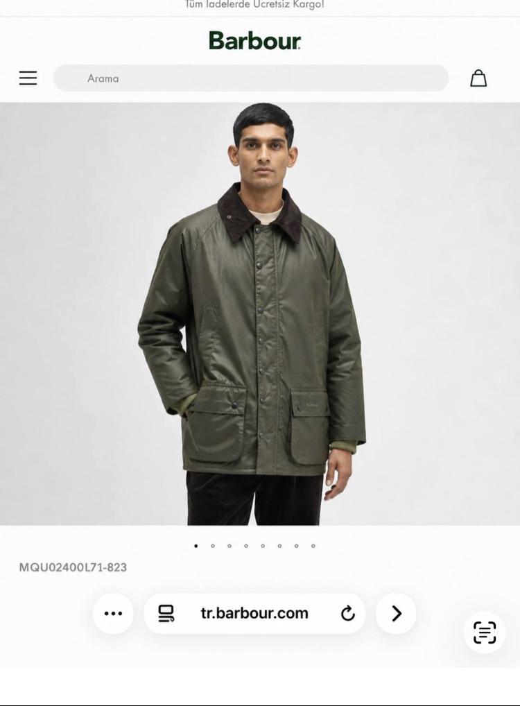 BARBOUR ORİJİNAL YAĞLI DERİ MONT 001