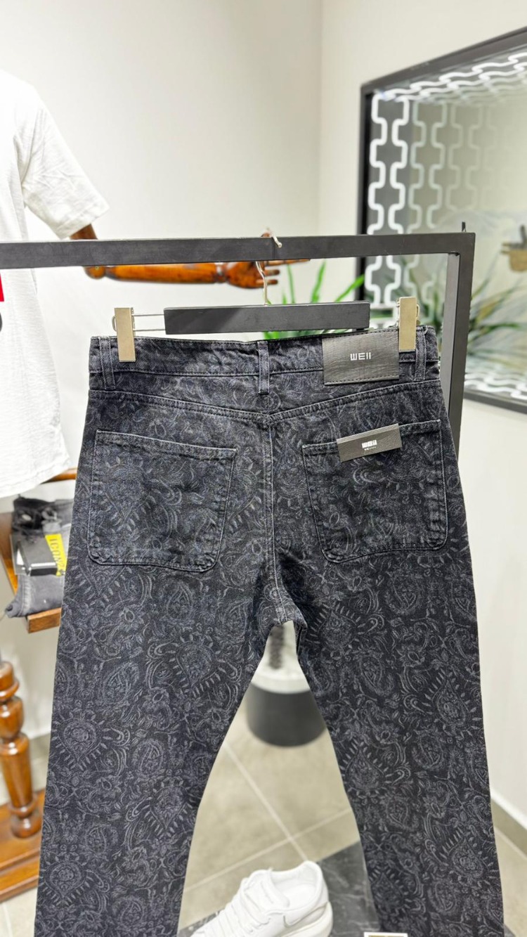 YENİ SEZON - KOT PANTOLON DESENLİ
