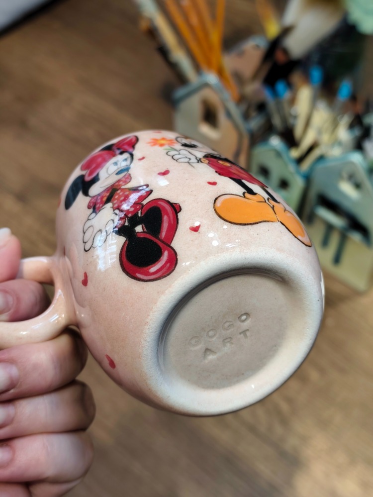 Mickey & Minnie Mouse El Çizimi Seramik Kupa