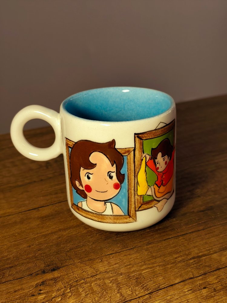 Heidi Tabloları El Yapımı Seramik Kupa – 220 ml | Tamamı El Boyaması Koleksiyon Kupası