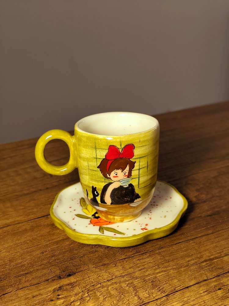 Kiki ve Jiji Temalı Türk Kahvesi Takımı