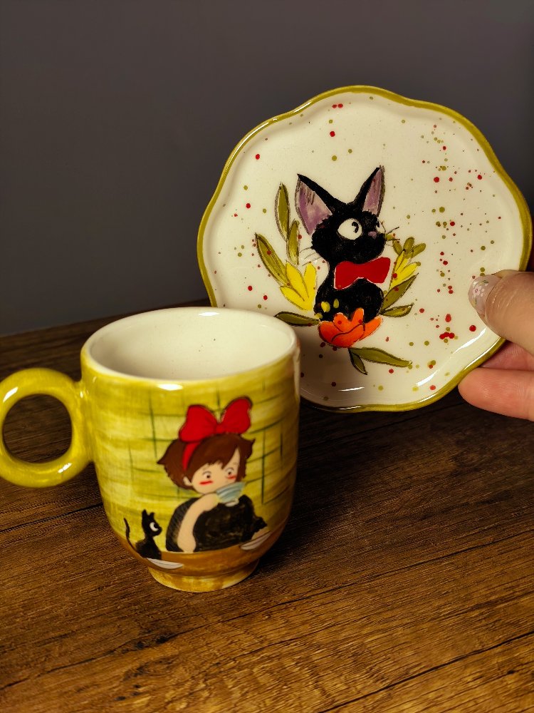 Kiki ve Jiji Temalı Türk Kahvesi Takımı