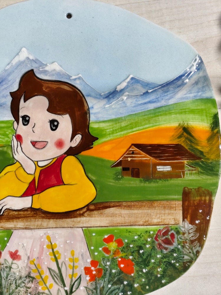Heidi'nin Hayal Bahçesi – El Yapımı Seramik Duvar Panosu