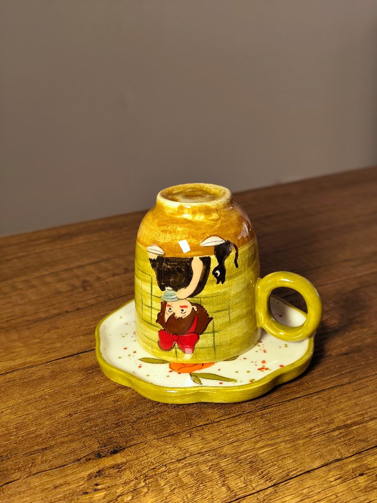 Kiki ve Jiji Temalı Türk Kahvesi Takımı