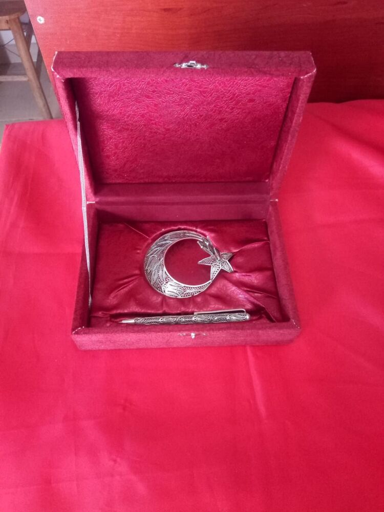 Telkari Gümüş Ayyıldız Kalem 925 Ayar Gümüş