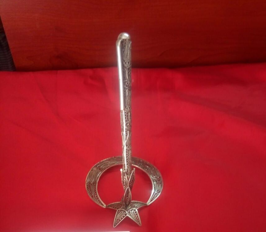 Telkari Gümüş Ayyıldız Kalem 925 Ayar Gümüş