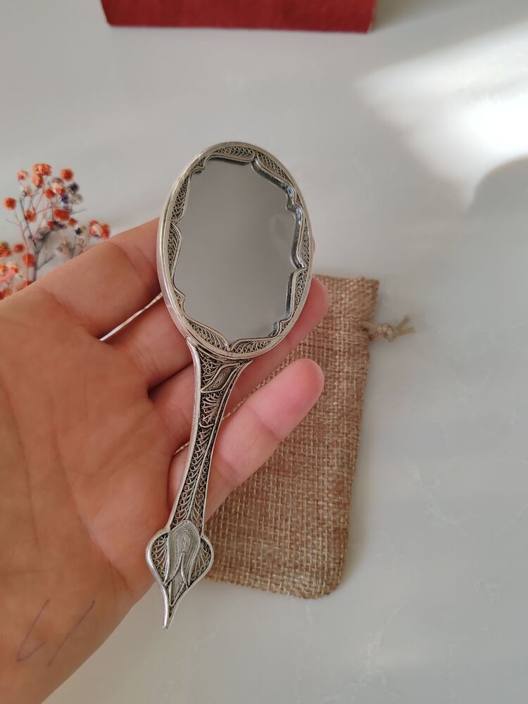 Telkari Gümüş El Yapımı Ayna 925 ayar gümüş