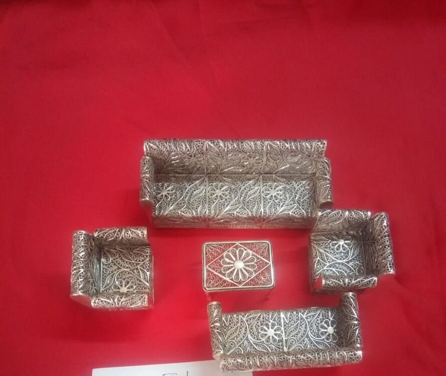 Telkari  Gümüş Koltuk Takımı Biblo 925 ayar Gümüş