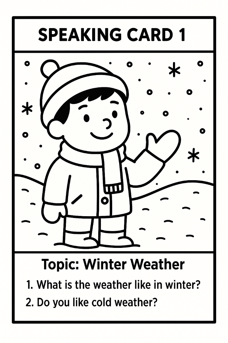 WINTER&PERSONAL LIFE SPEAKING CARDS