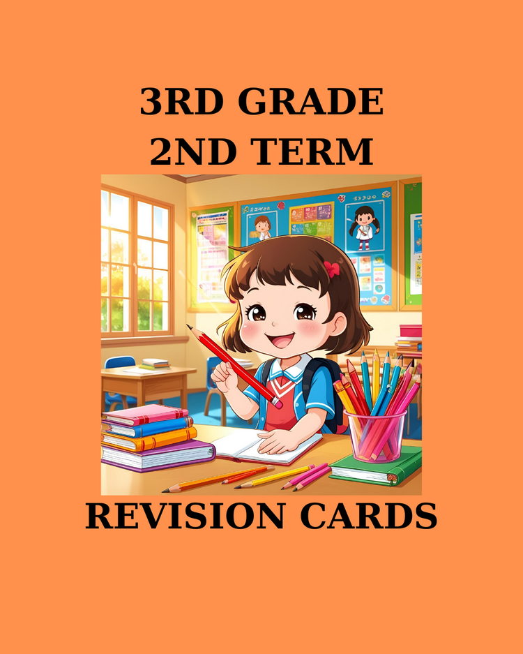 3RD GRADE 2ND TERM REVISION CARDS
