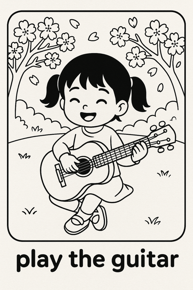 COLOR & LEARN: EVERYDAY VERBS WITH KIKO
