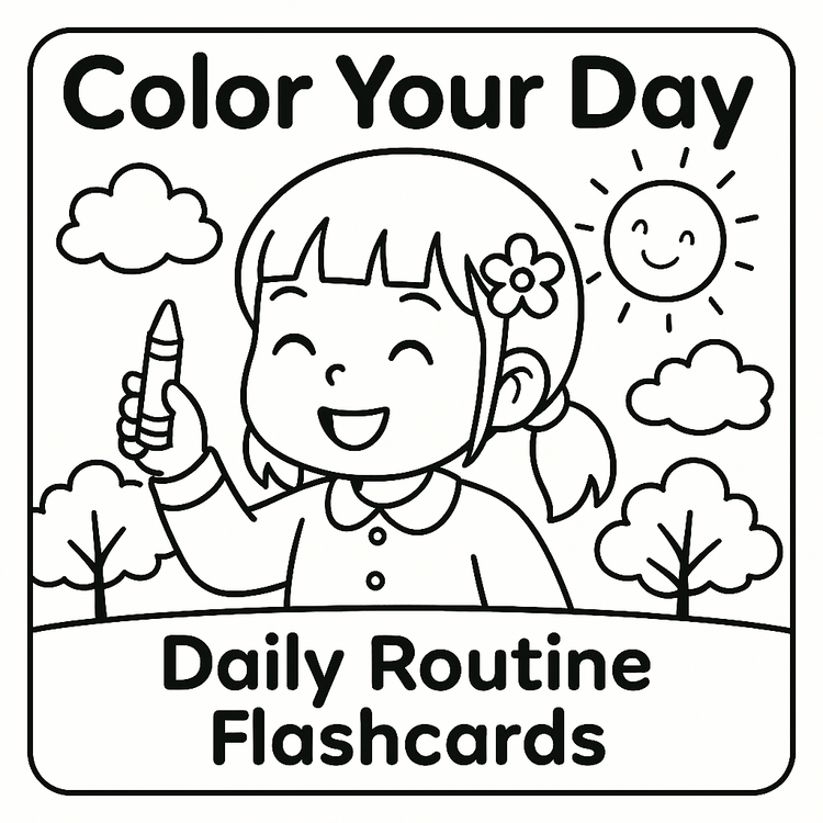 COLOR YOUR DAY: DAILY ROUTINE FLASHCARDS