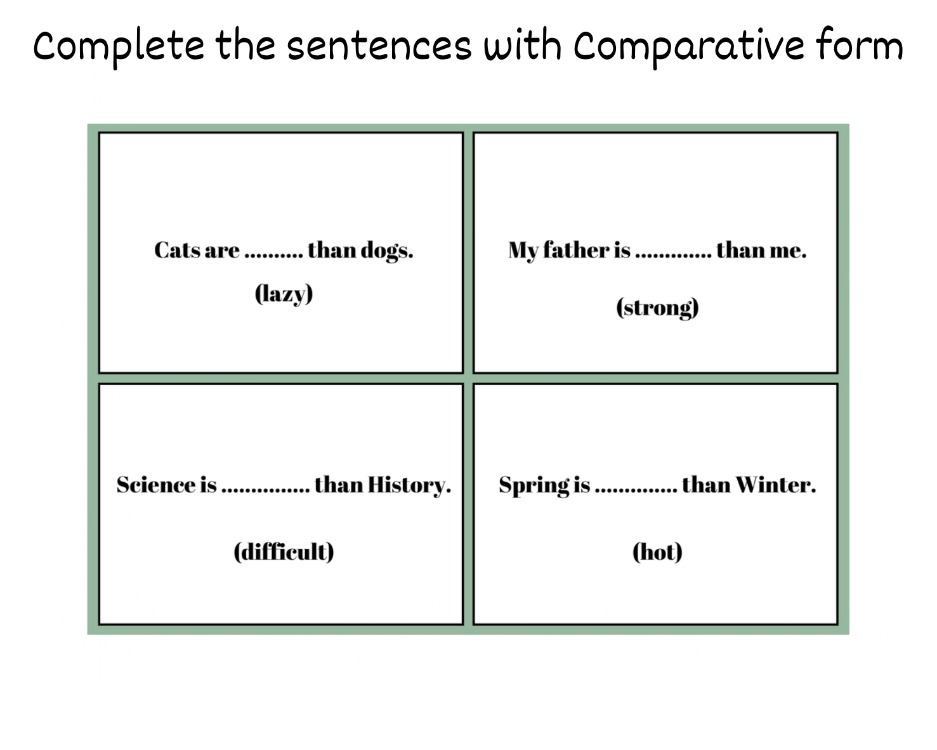 COMPARATIVE THROUGH STORIES