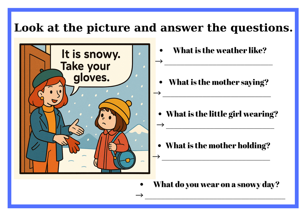 WEATHER CREATIVE WRITING & SPEAKING TASKS