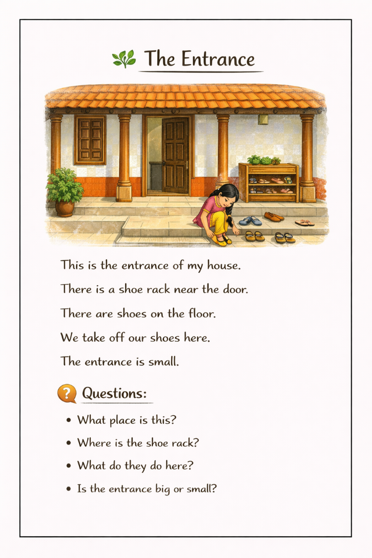 MY HOUSE READING COMPREHENSIONS