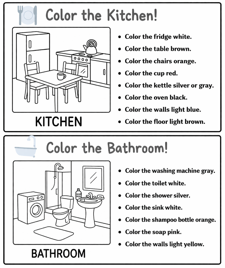 LEARN ABOUT HOMES READING COMPREHENSIONS