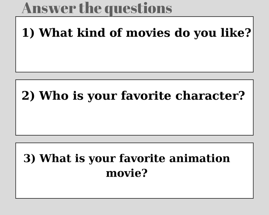 MOVIES READING COMPREHENSION WORKSHEETS 