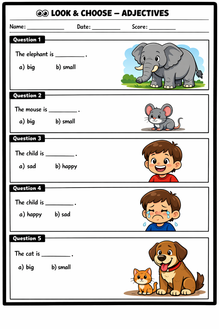 VOCABULARY WORKSHEETS FOR 3RD GRADE