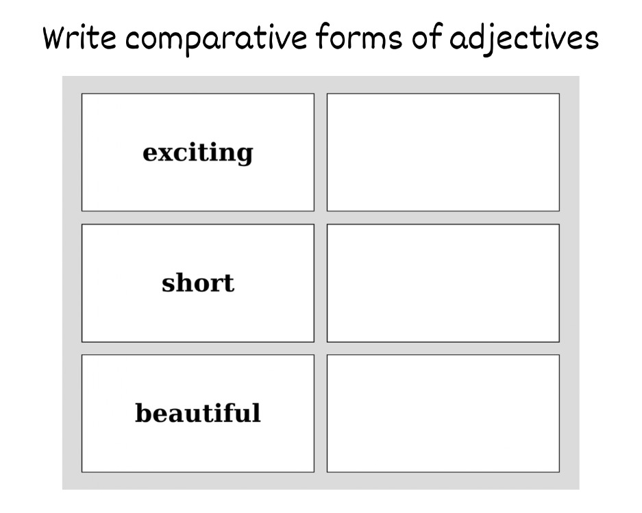 COMPARATIVE THROUGH STORIES