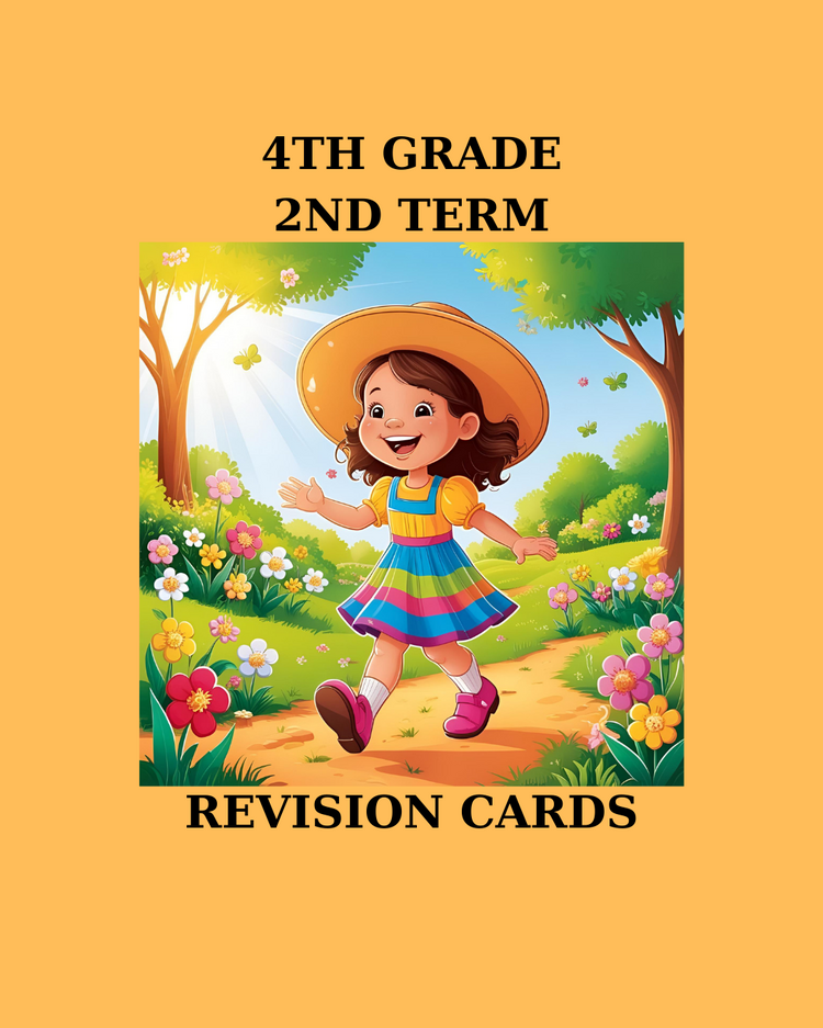 4TH GRADE 2ND TERM REVISION CARDS