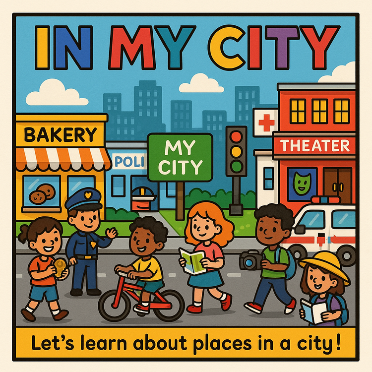 ️ IN MY CITY - SPEAKING & COLORING CARDS 