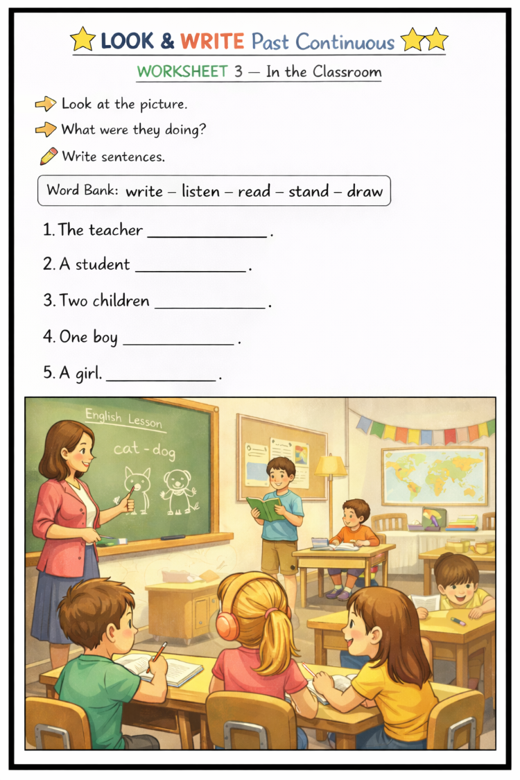 PAST CONTINUOUS ACTIVITY PACK