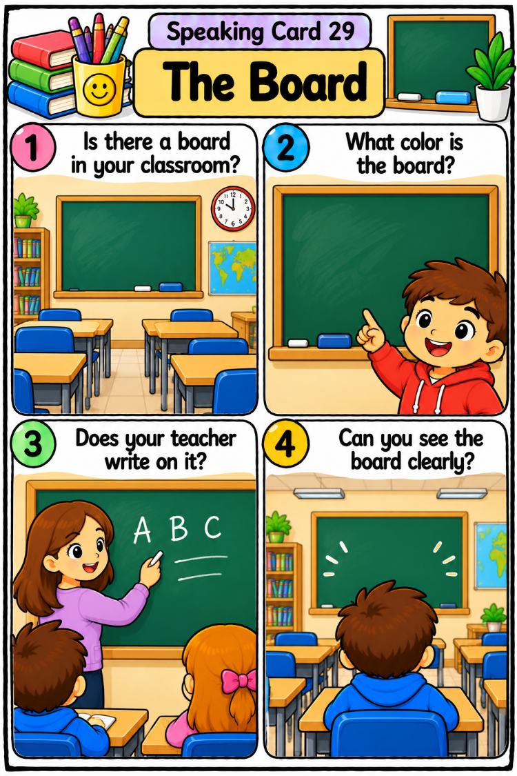 3RD GRADE SCHOOL LIFE & CLASROOM LIFE SPEAKING CARDS
