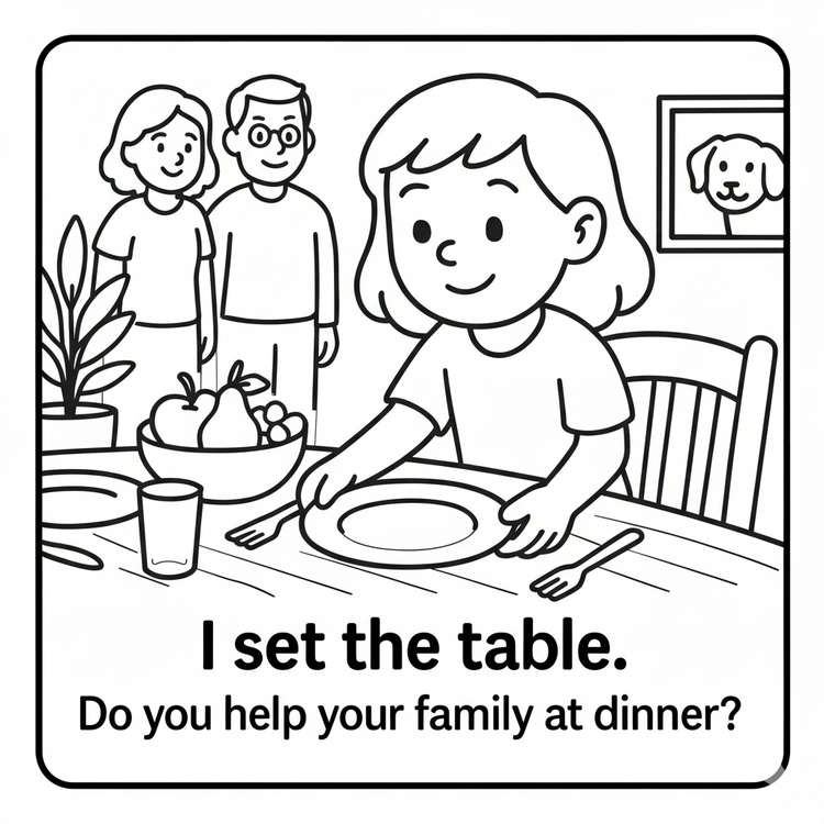 SIMPLE PRESENT TENSE SPEAKING & COLORING CARDS