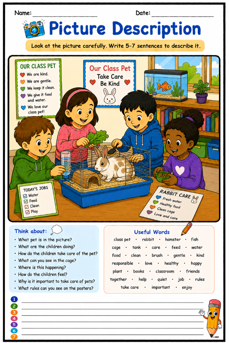 SCHOOL & CLASSROOM LIFE PICTURE DESCRIPTION PACK