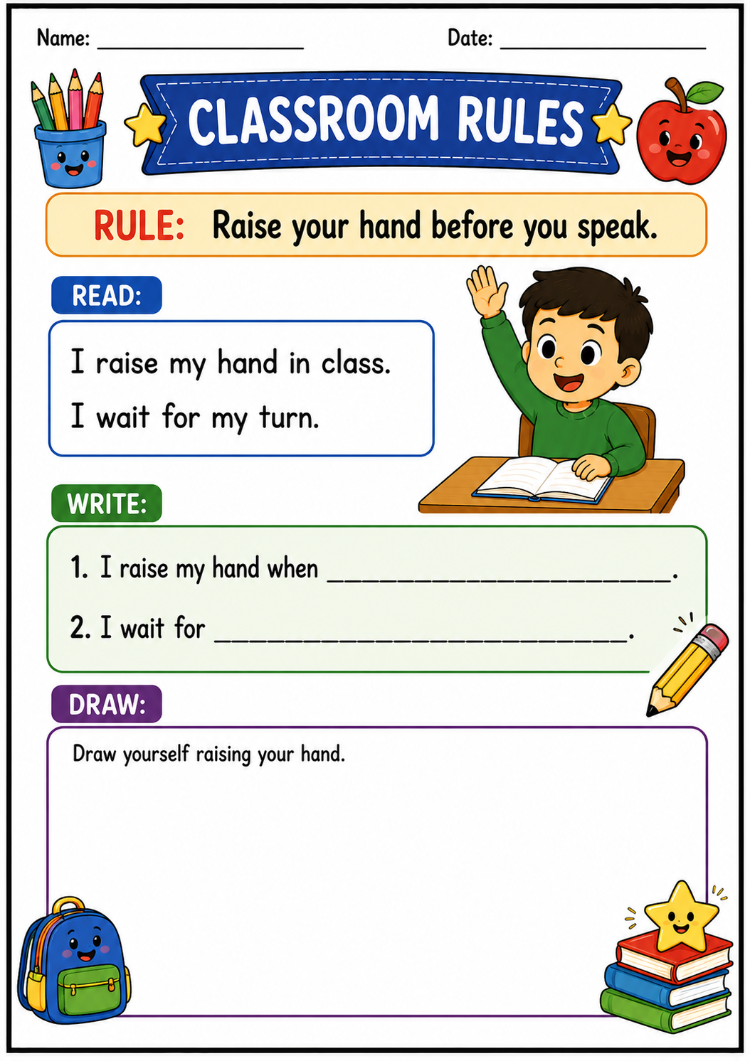 LET'S LEARN CLASSROOM RULES