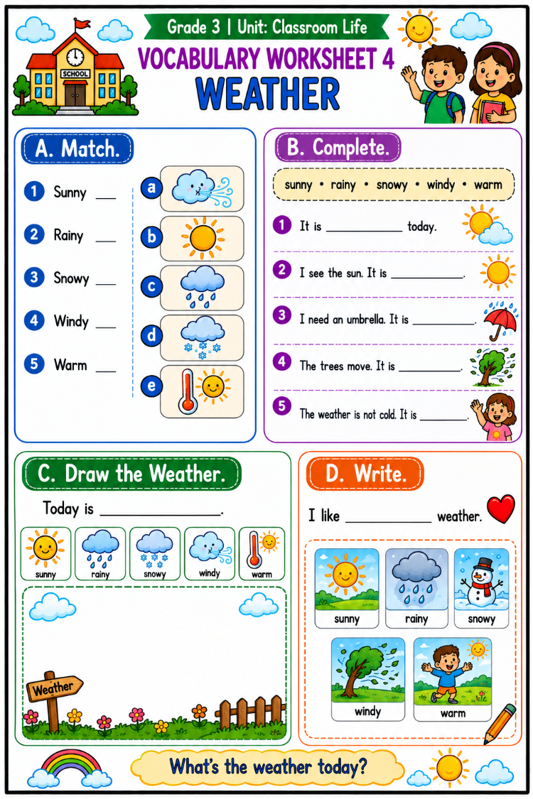 GRADE 3 ENGLISH PRACTICE WORKBOOK