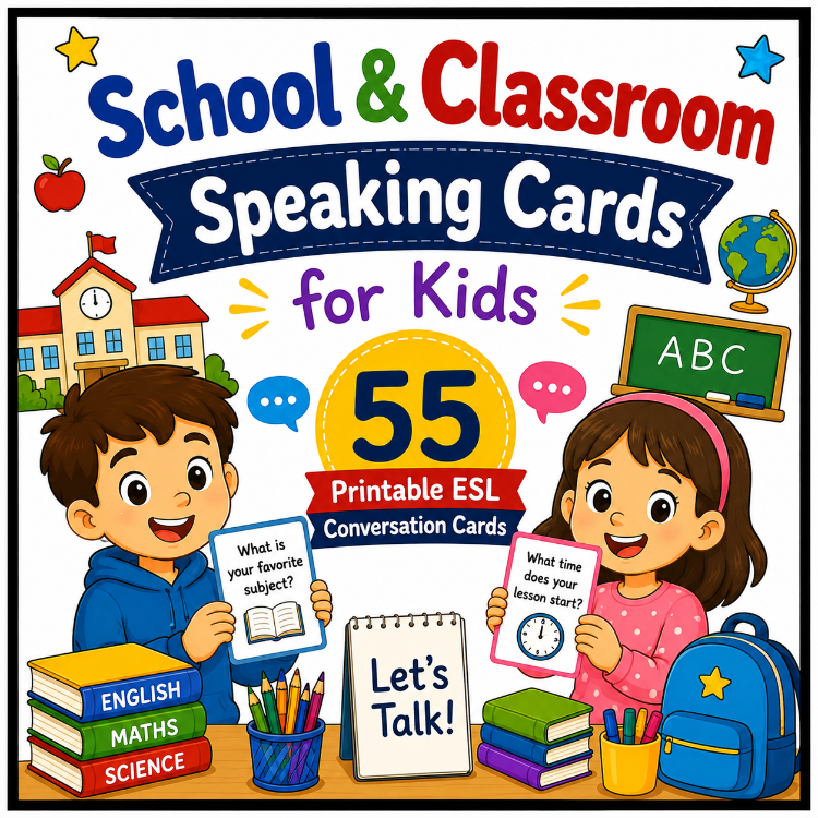 SCHOOL & CLASSROOM SPEAKING CARDS