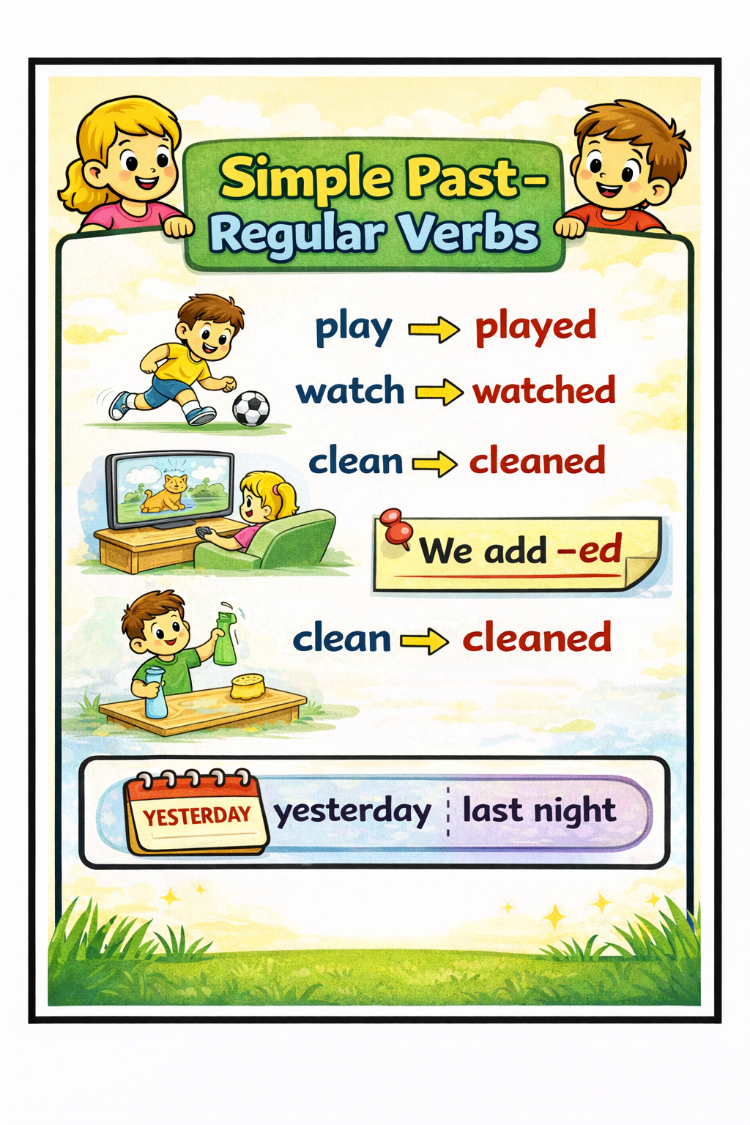 SIMPLE PAST TENSE  ( REGULLAR/IRREGULAR VERBS)