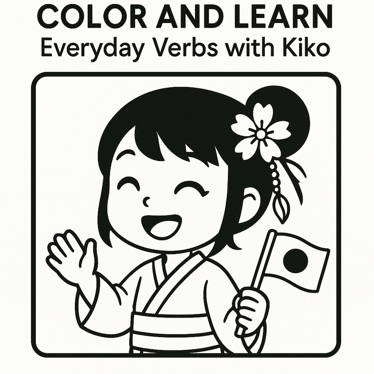 COLOR & LEARN: EVERYDAY VERBS WITH KIKO