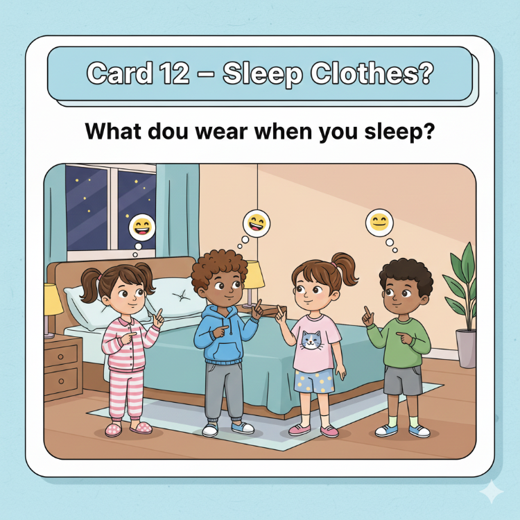 MY CLOTHES SPEAKING CARDS